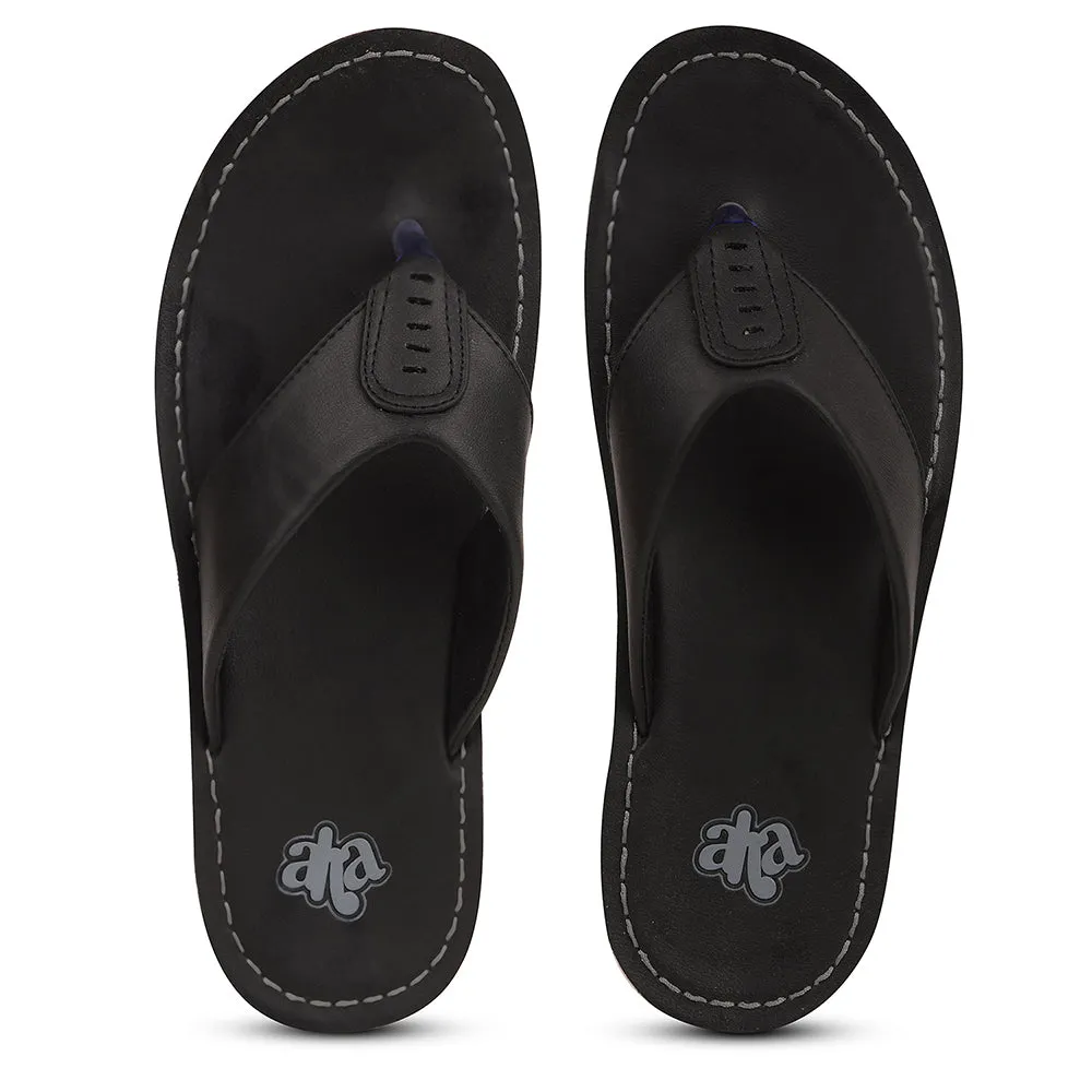A-HA Schwarze Hausschuhe Für Herren MPU-57 Von Liberty