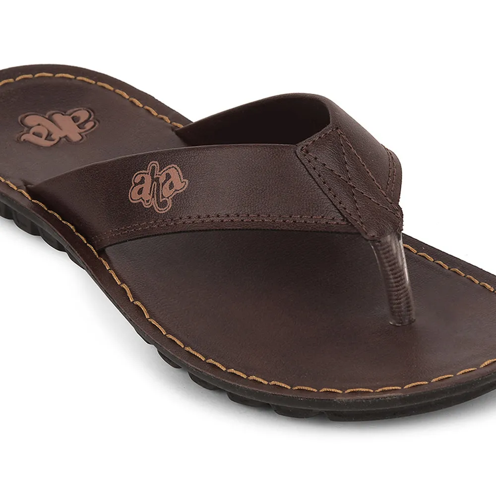 A-HA Braune Bequeme Hausschuhe Für Herren 2137-51 Von Liberty