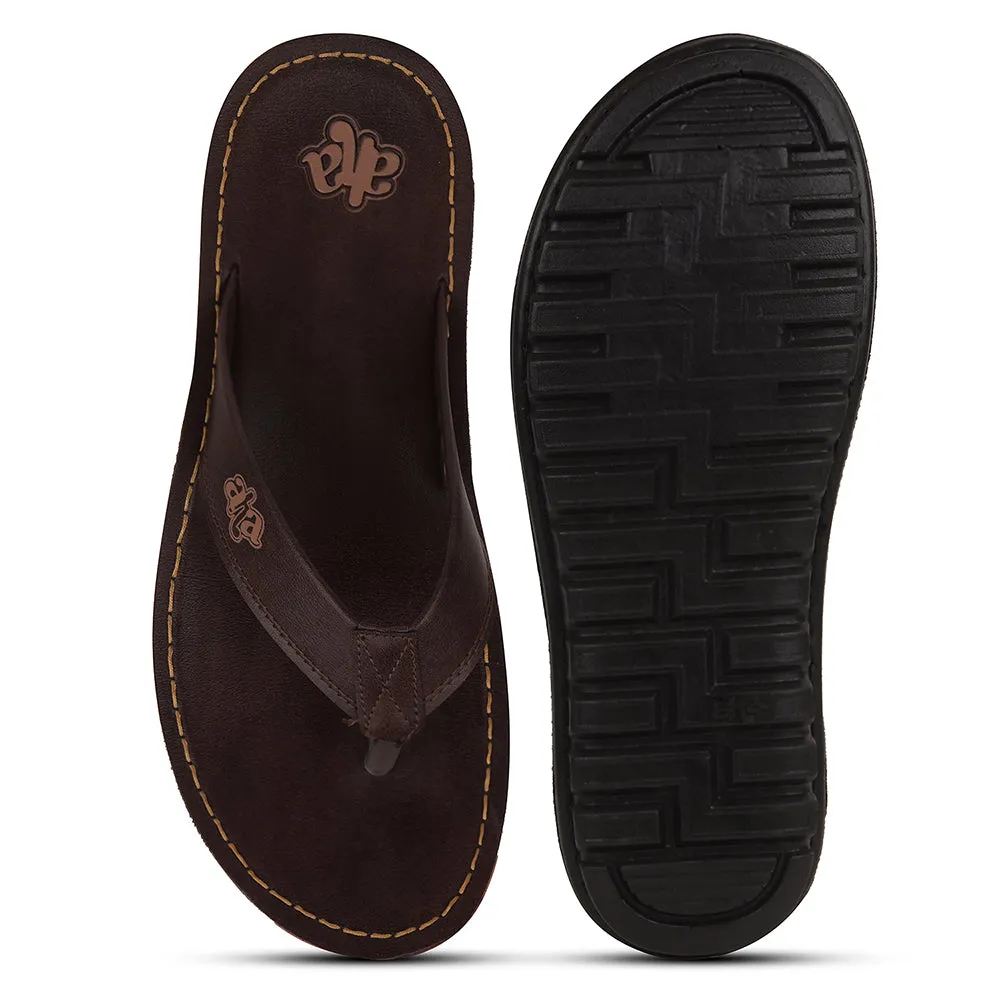 A-HA Braune Bequeme Hausschuhe Für Herren 2137-51 Von Liberty