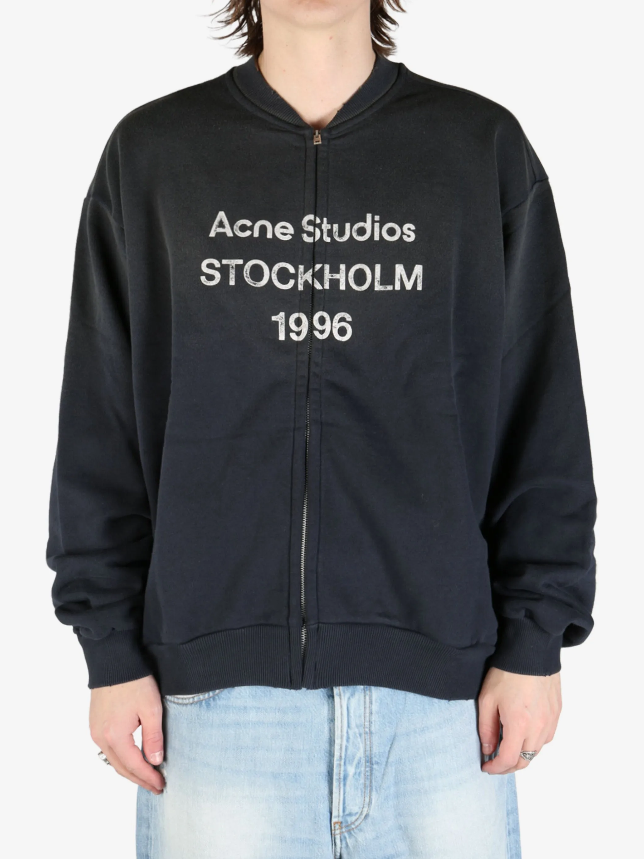 ACNE STUDIOS - Herren Reißverschluss Logo Pullover Kleidung_acne-studios