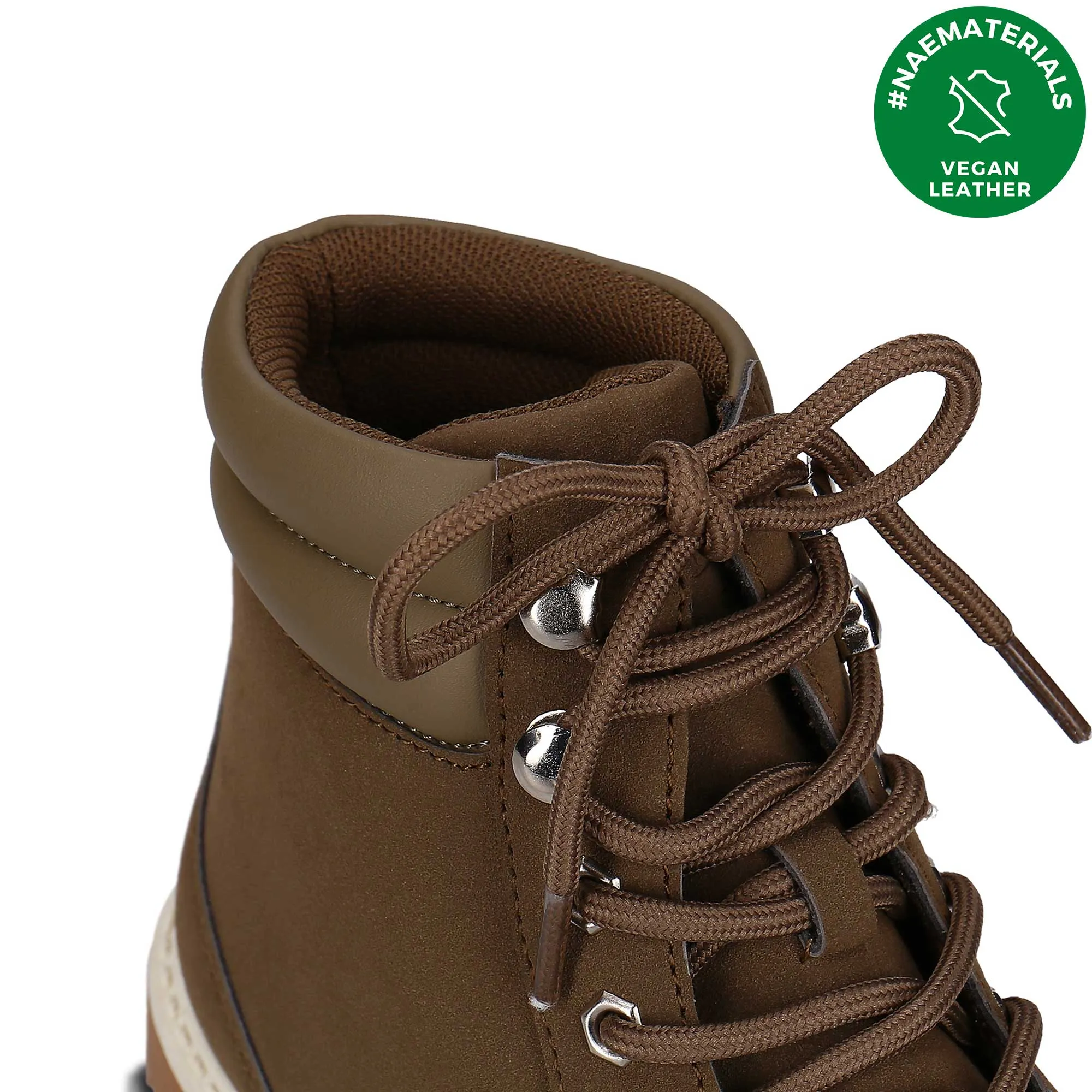 Adar Unisex Vegane Wildleder-Schnürstiefeletten für den Winter | Grün