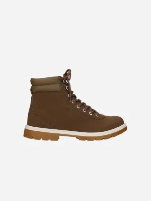 Adar Unisex Vegane Wildleder-Schnürstiefeletten für den Winter | Grün