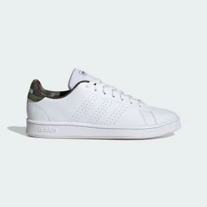 ADIDAS HERREN ADVANTAGE BASE COURT WEIß/ARMY CAMO LIFESTYLE-SCHUHE