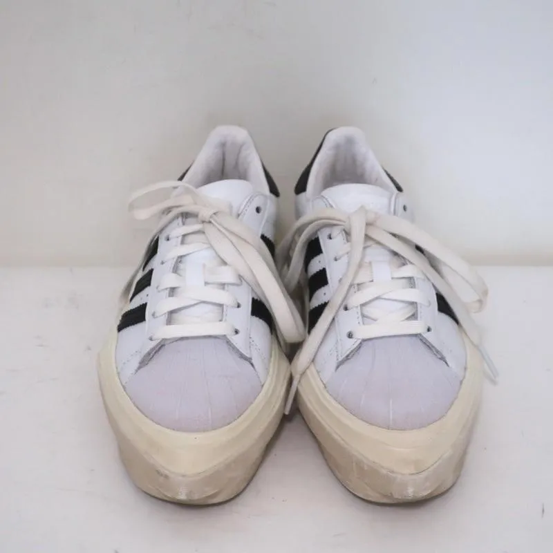 Adidas Platform Sneakers Weißes Leder Größe 6