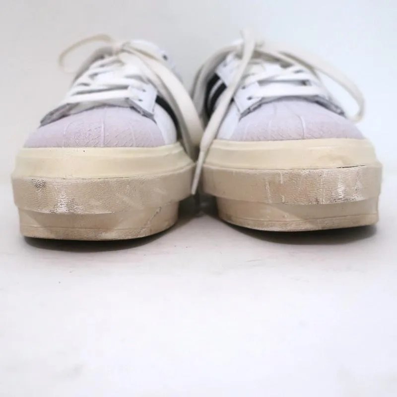 Adidas Platform Sneakers Weißes Leder Größe 6