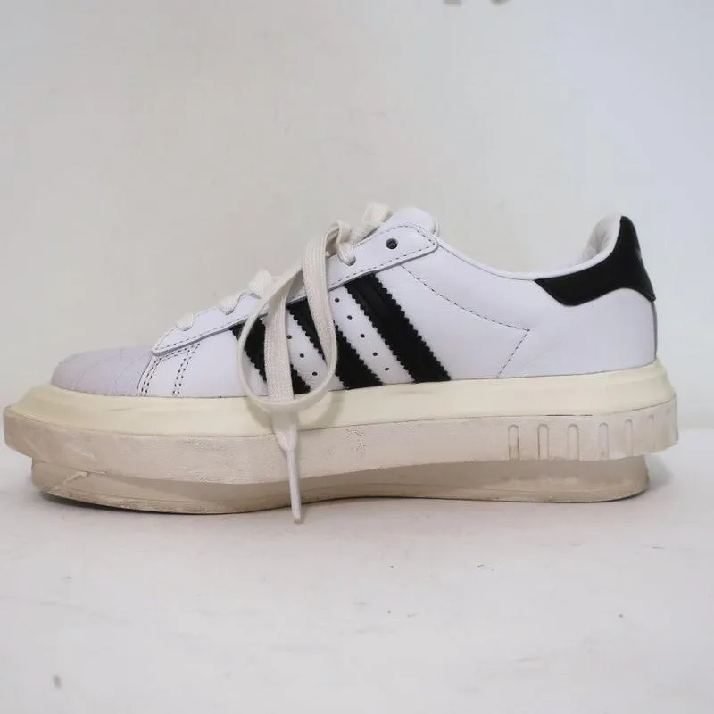 Adidas Platform Sneakers Weißes Leder Größe 6