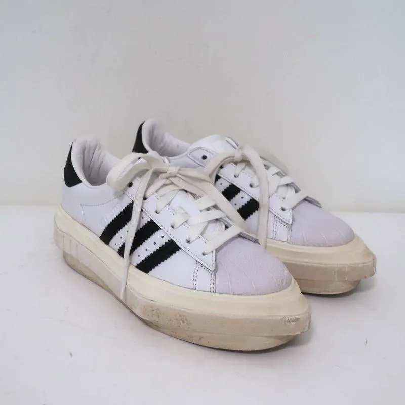 Adidas Platform Sneakers Weißes Leder Größe 6