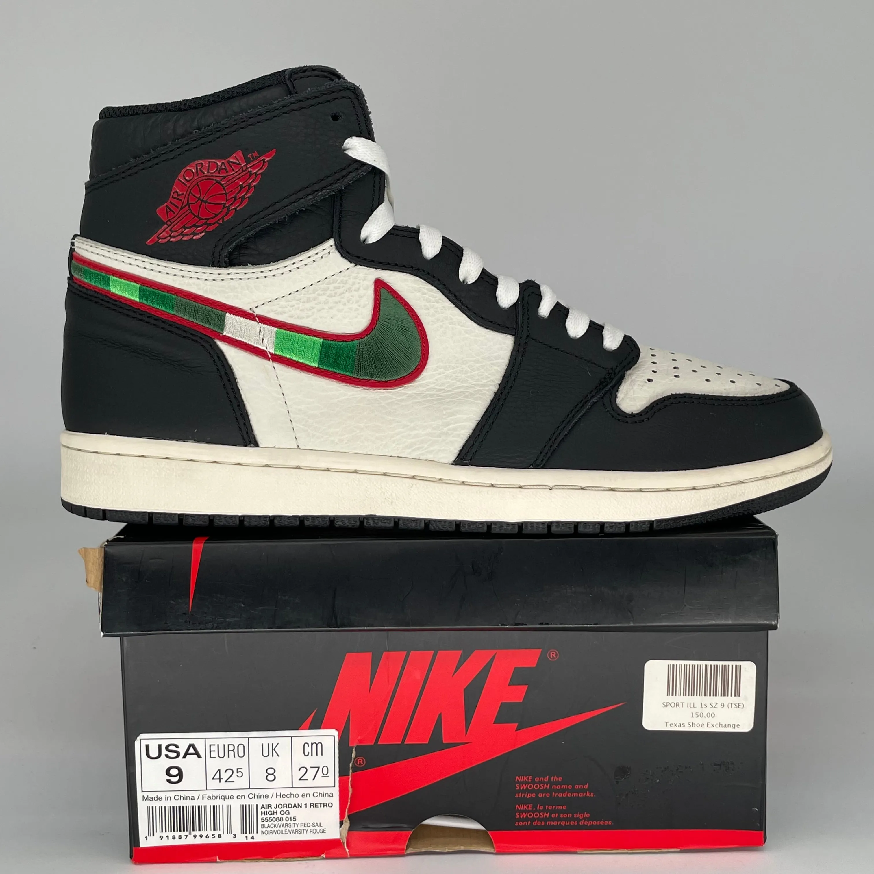AIR JORDAN 1 SPORTS ILLUSTRATED GRÖSSE 9 555088-015