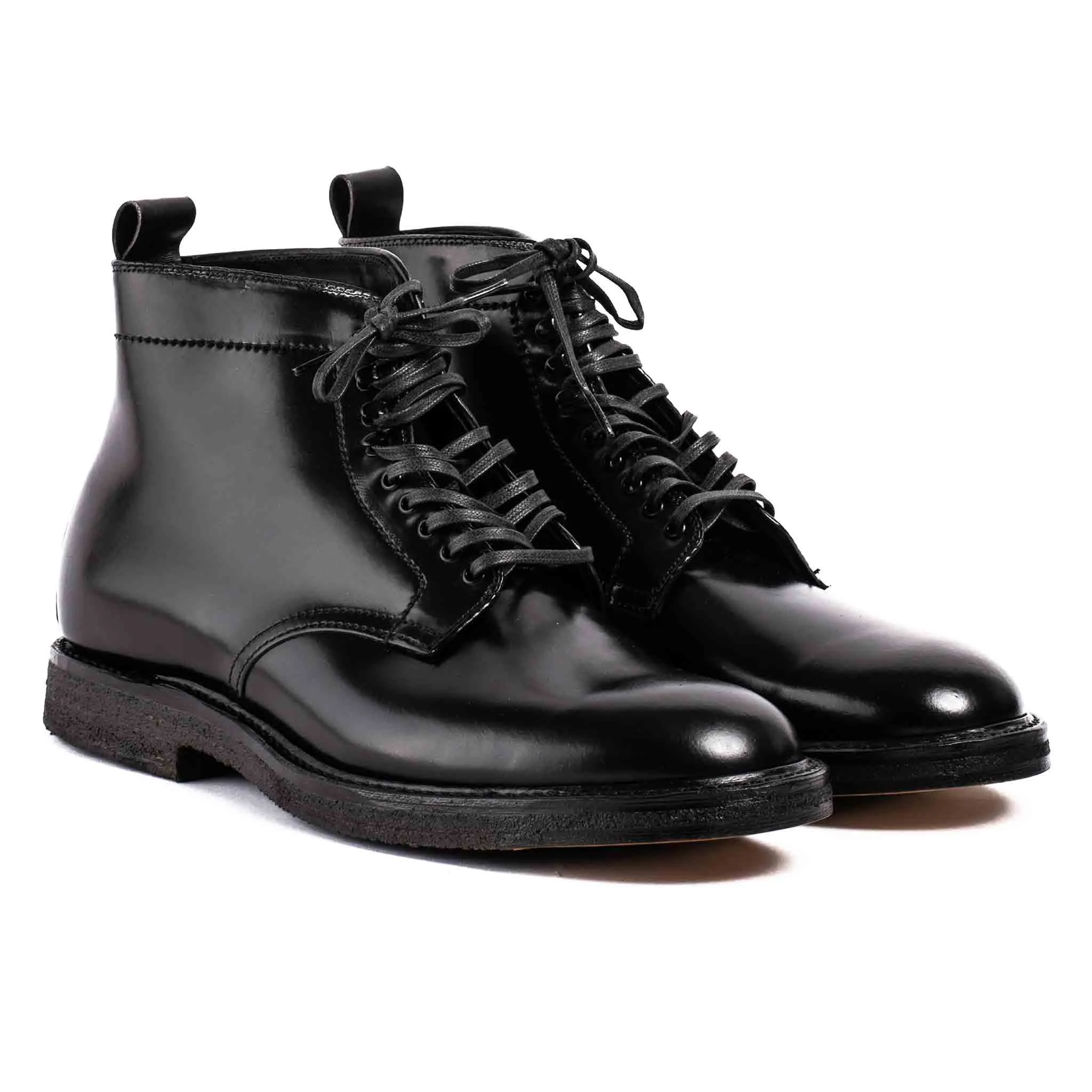Alden Black Cordovan Spitzenschuh mit Kreppsohle
