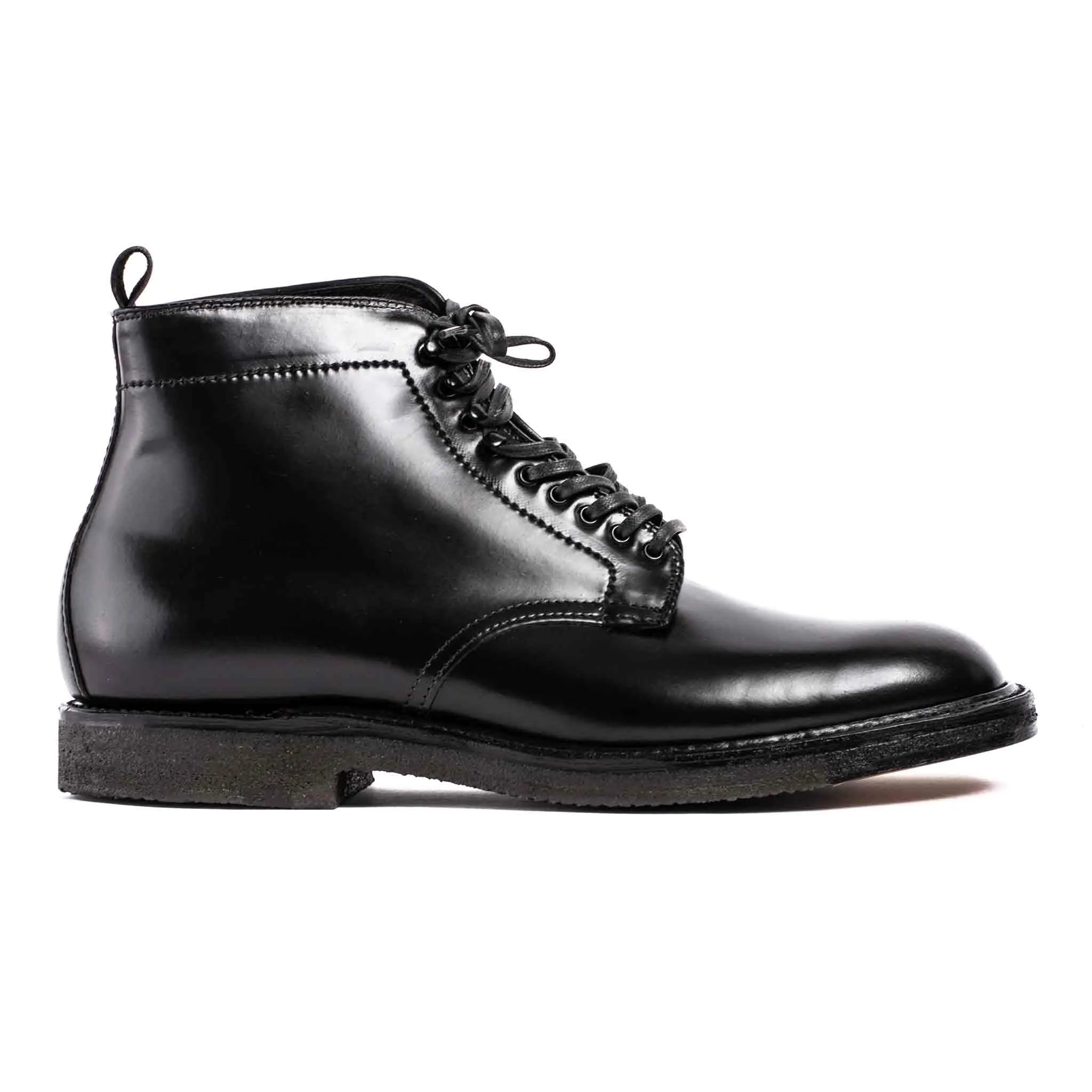 Alden Black Cordovan Spitzenschuh mit Kreppsohle