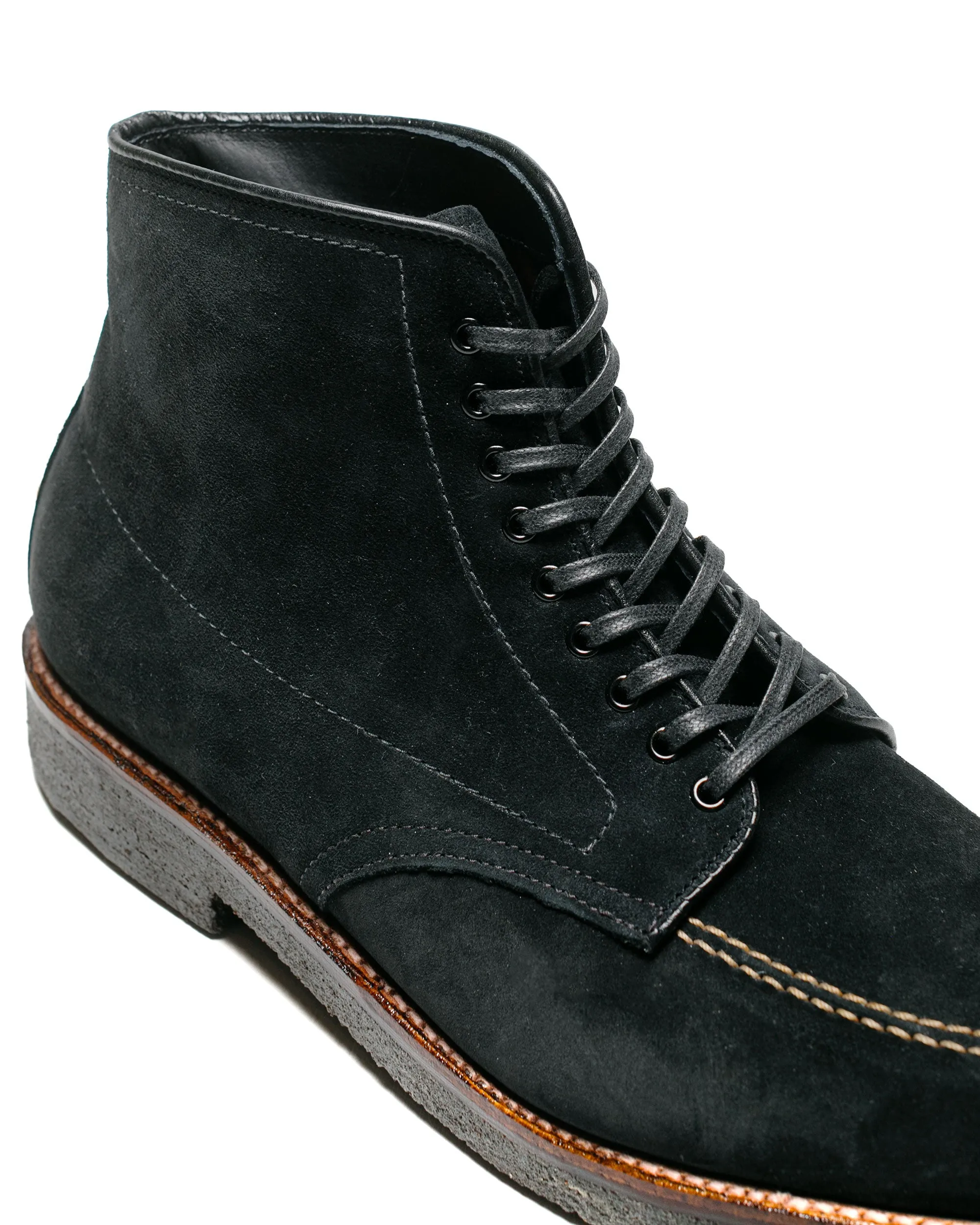 Alden Indy Boot Schwarz Wildleder mit Kreppsohle