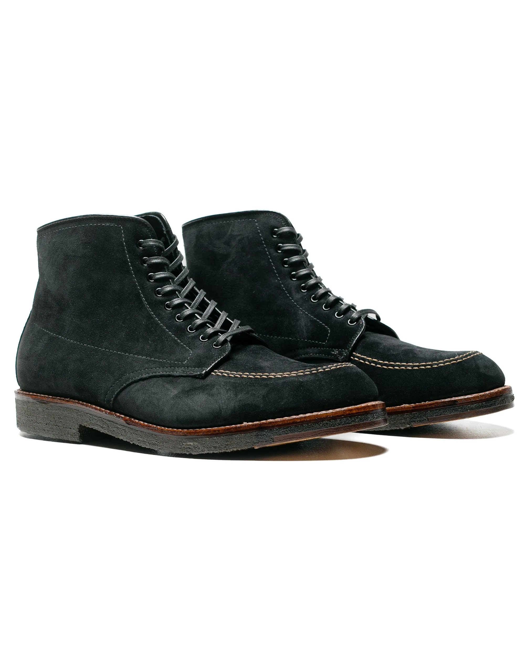 Alden Indy Boot Schwarz Wildleder mit Kreppsohle