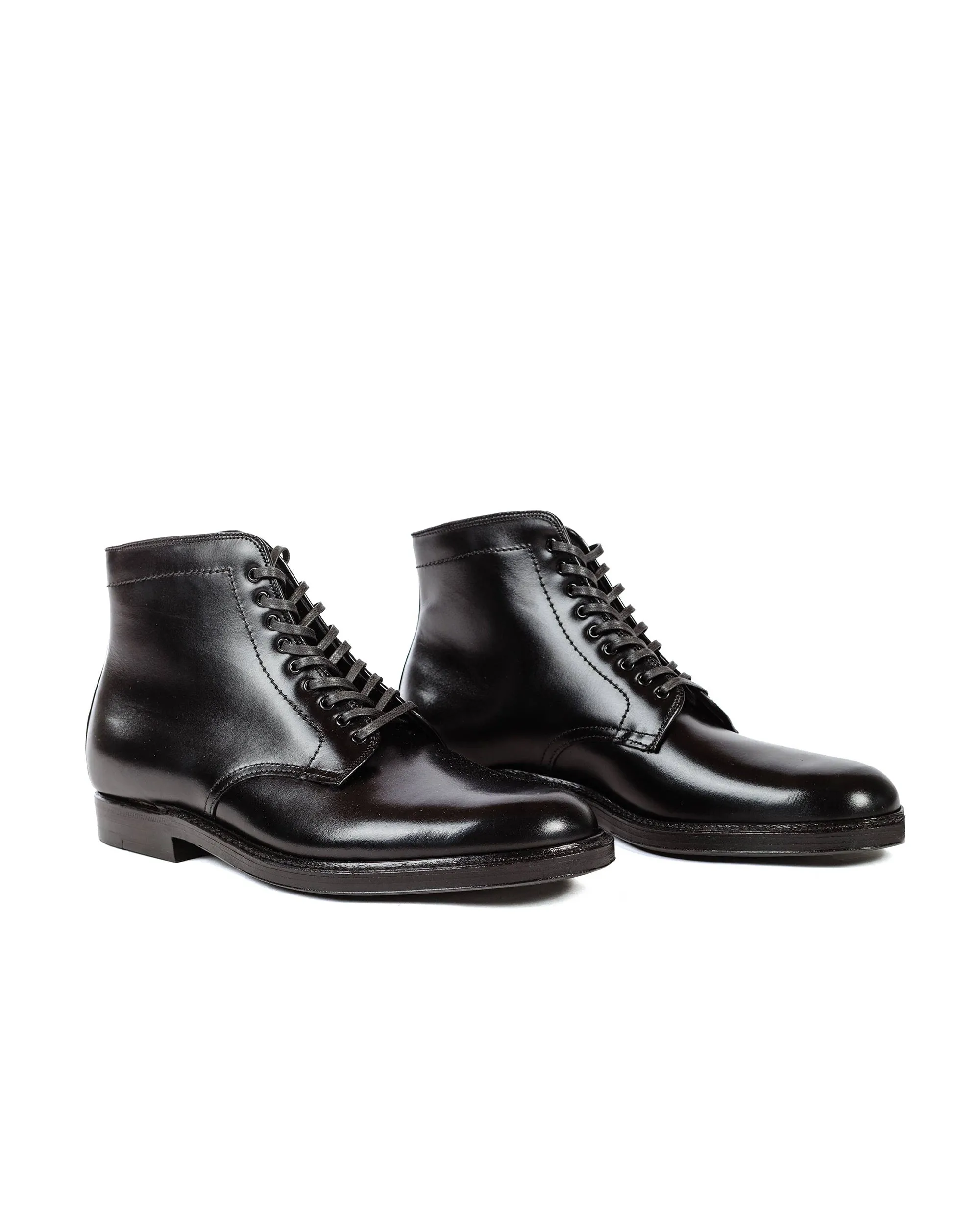 Alden Plain Toe Stiefel Schwarz Kalbsleder G2803