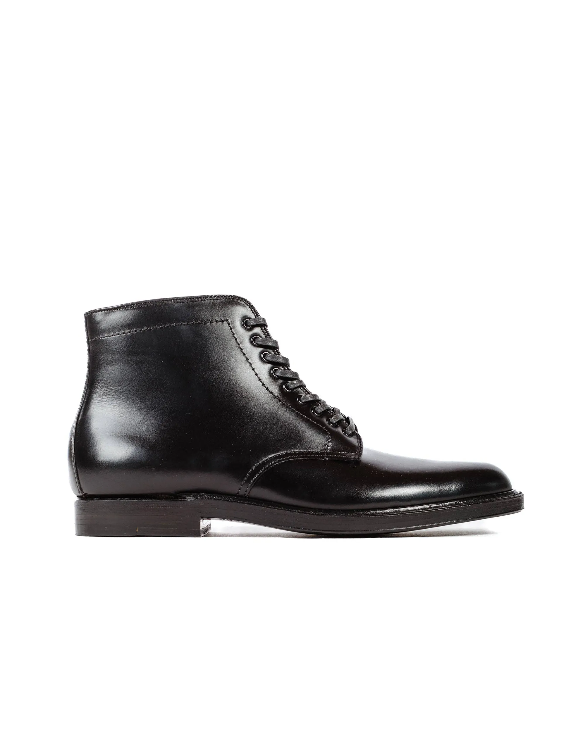 Alden Plain Toe Stiefel Schwarz Kalbsleder G2803