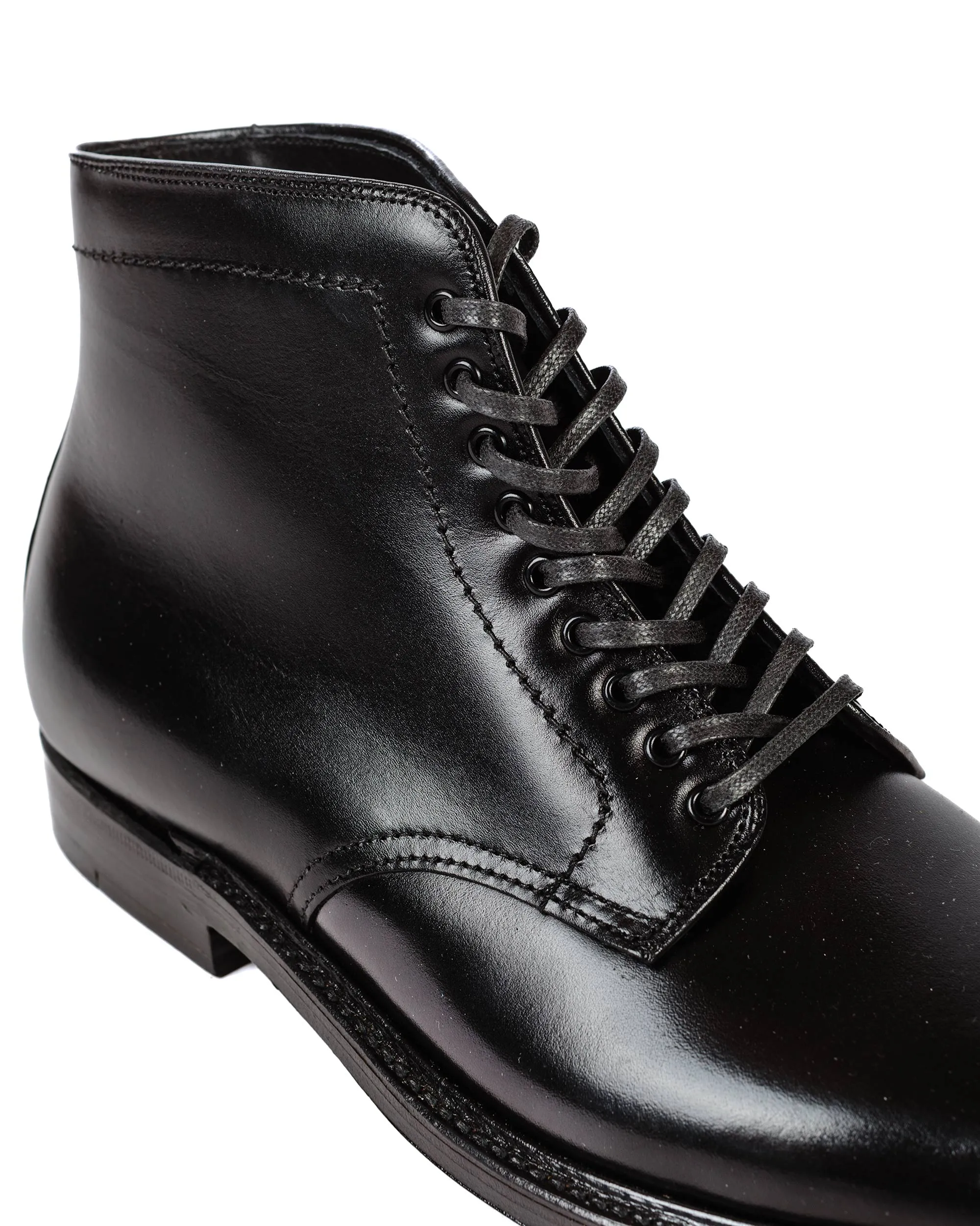 Alden Plain Toe Stiefel Schwarz Kalbsleder G2803