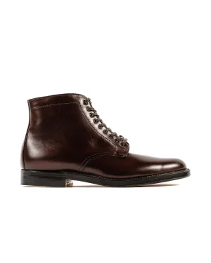 Alden Plain Toe Stiefel Dunkelbraunes Kalbsleder G2804