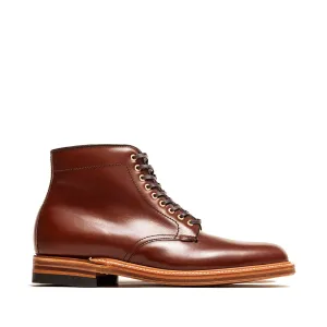 Alden Plain Toe Marineblau Blucher Stiefel Annonay Walnussbraun