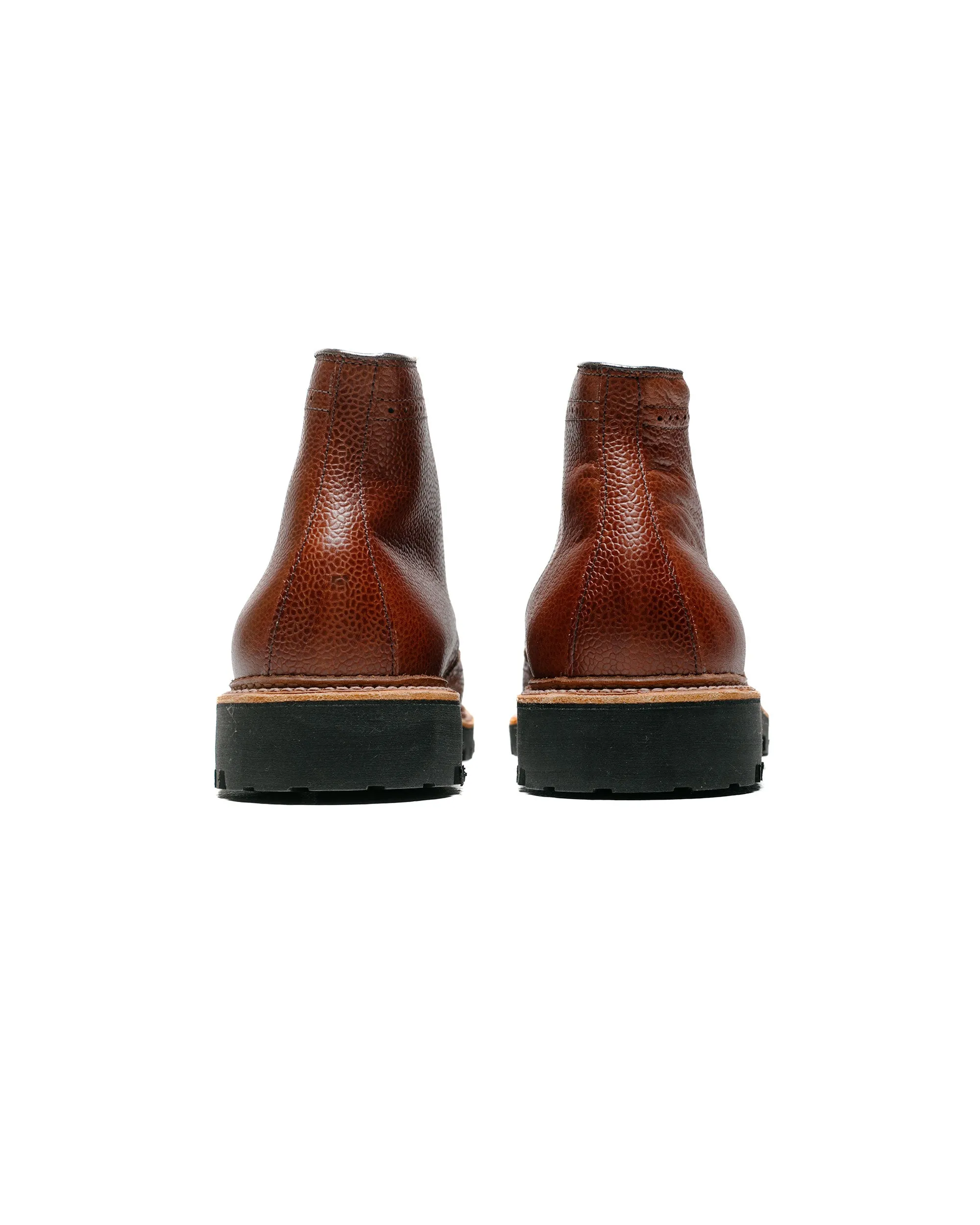 Alden Short Wing Boot Braun Scotch Grain mit Profilsohle