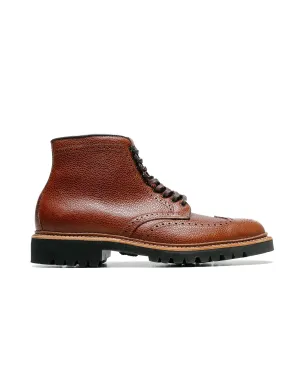 Alden Short Wing Boot Braun Scotch Grain mit Profilsohle