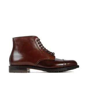 Alden Straight Tip Stiefel mit Commando-Sohle Farbe '8' Shell Cordovan G2801C
