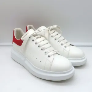 Alexander McQueen Übergroße Sneakers Weißes Leder & Rotes Wildleder Größe 40