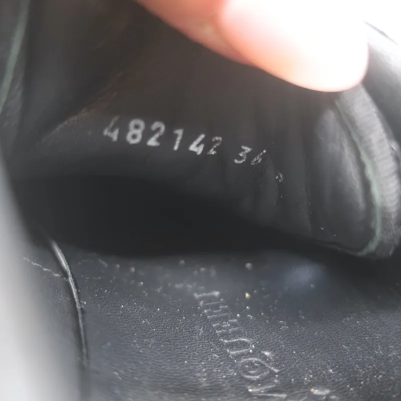 Alexander McQueen Samt Übergröße Sneakers Schwarz Größe 36