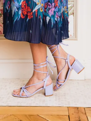 Alissa Vegane Sandalen mit Absatz aus recyceltem Getreide | Lavendel