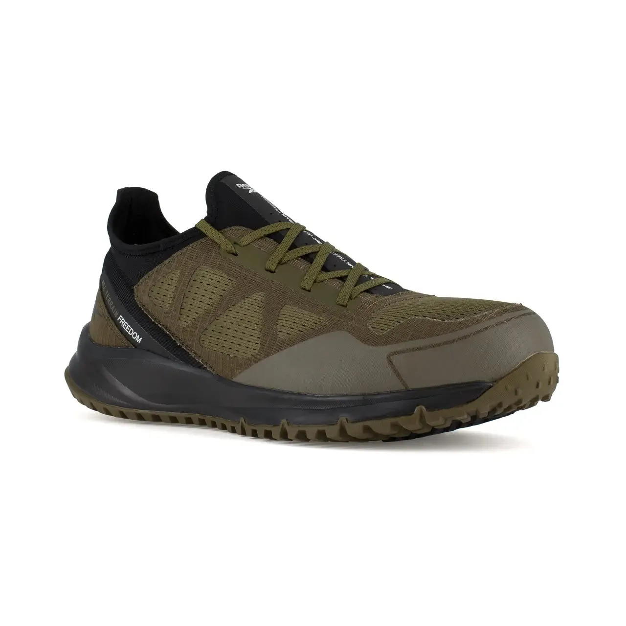 All-Terrain Stahlkappen-Sportschuh für die Arbeit in Salbei/Schwarz