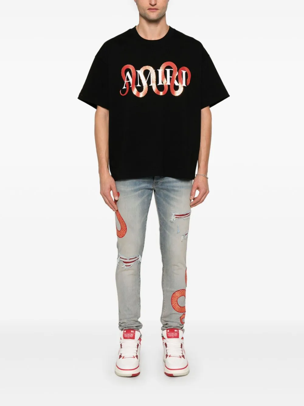 AMIRI - Herren Snake T-Shirt Bekleidung_amiri