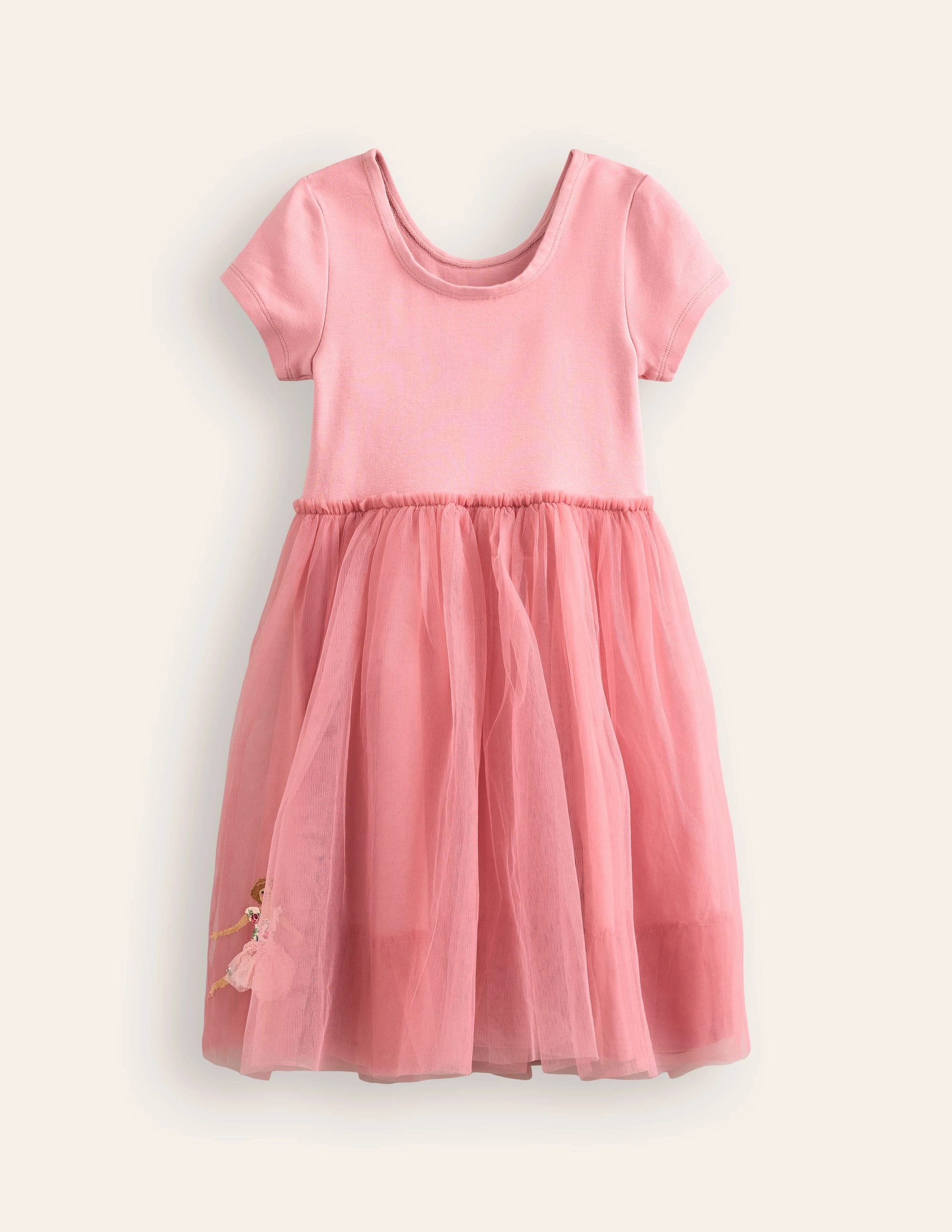 Appliqué Tulle Ballet Dress-Almond Pink Ballerinas