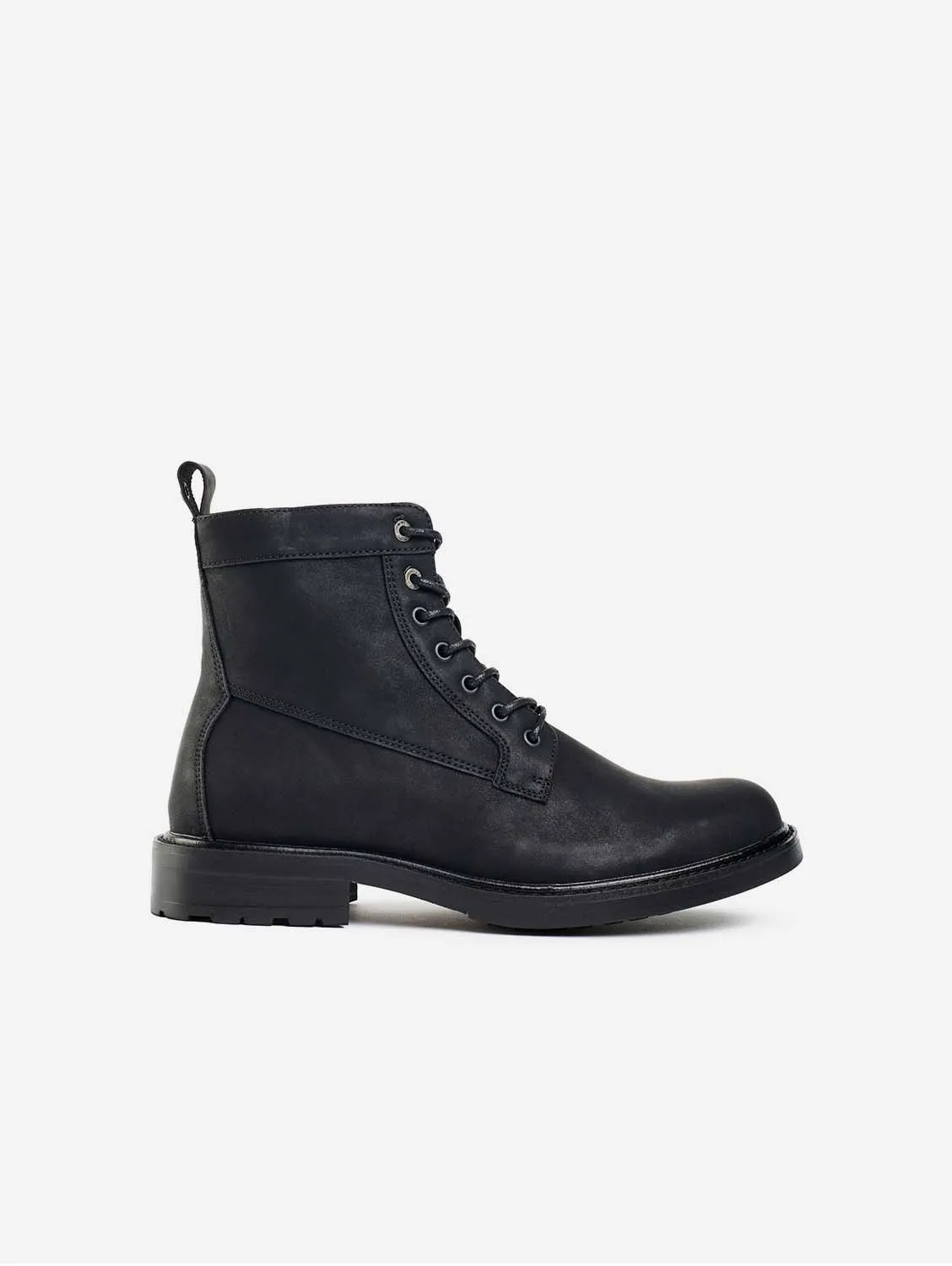 Arame Herren Vegan Leder Knöchelstiefel | Schwarz