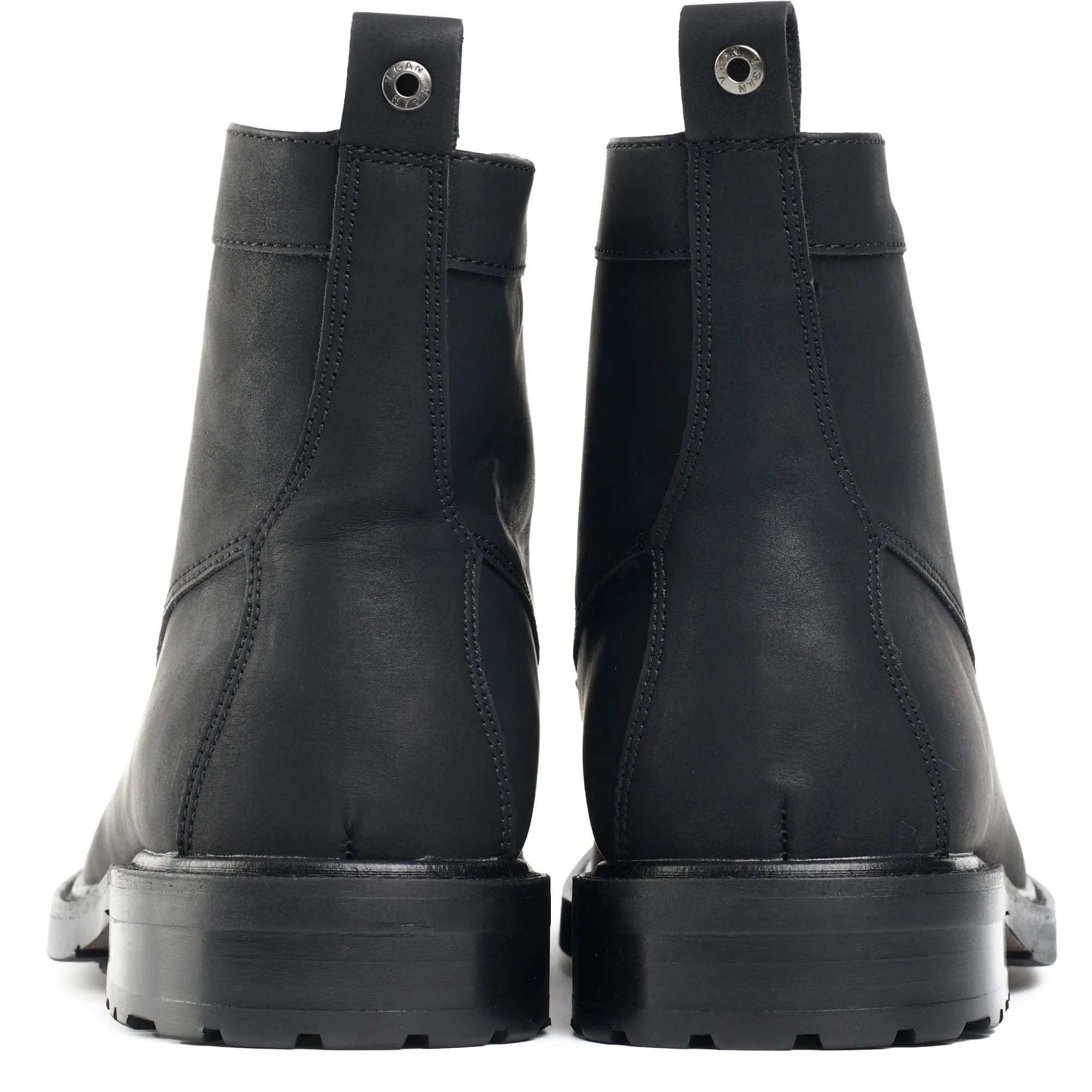 Arame Herren Vegan Leder Knöchelstiefel | Schwarz