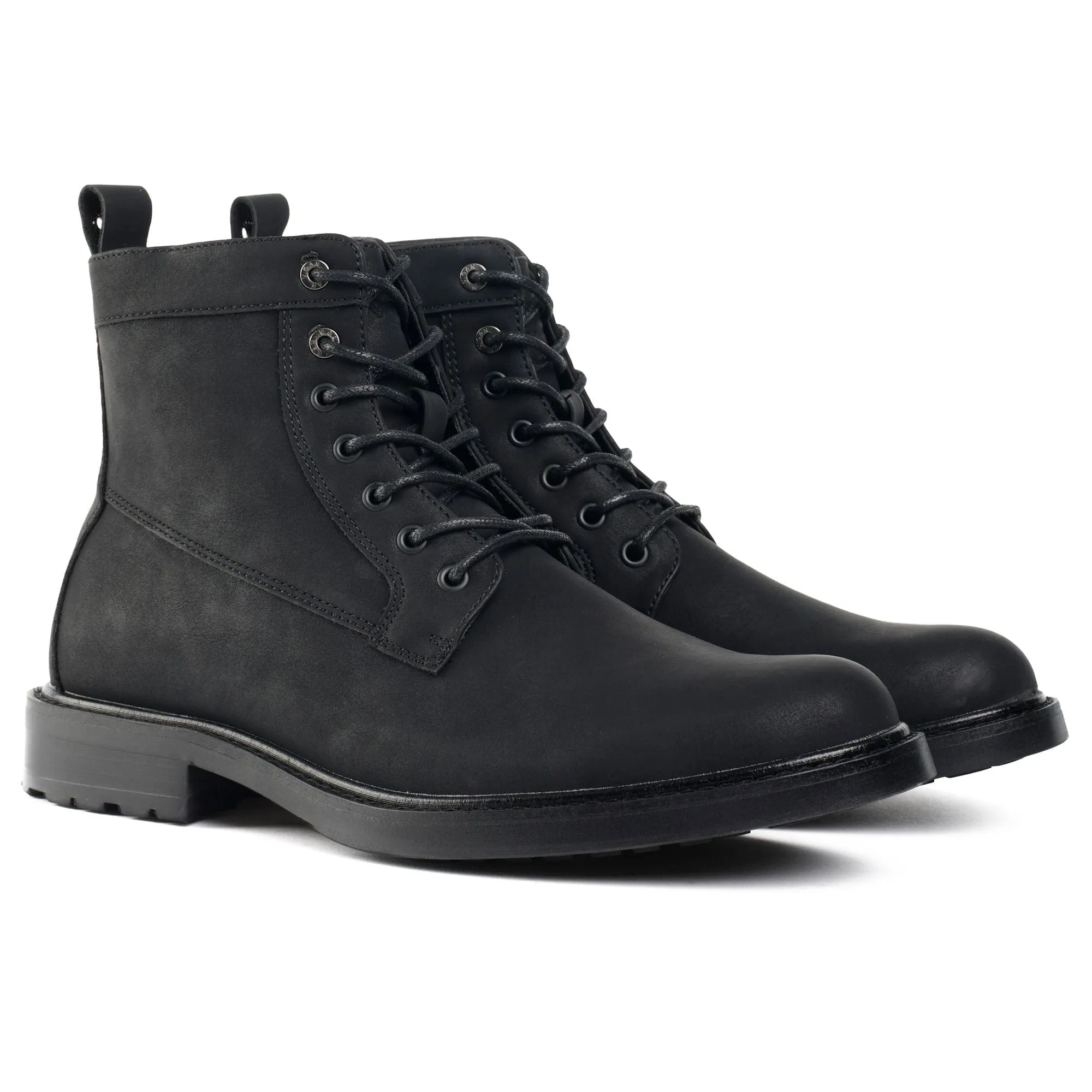 Arame Herren Vegan Leder Knöchelstiefel | Schwarz