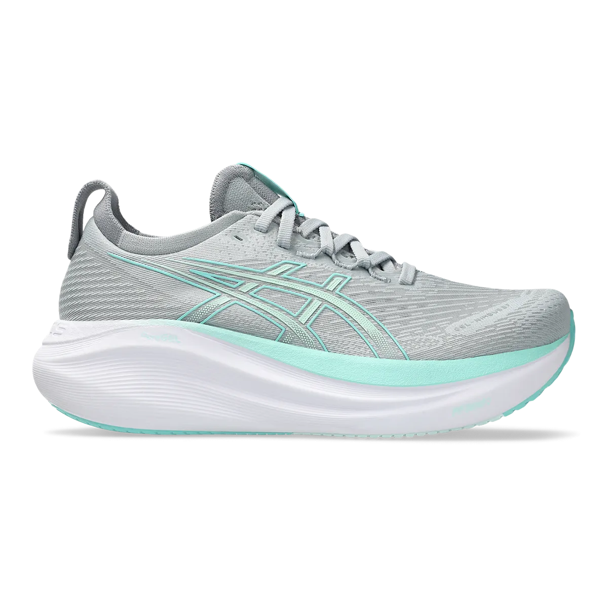Asics Gel Nimbus 27 Piedmont Grau - Leuchtendes Minzgrün