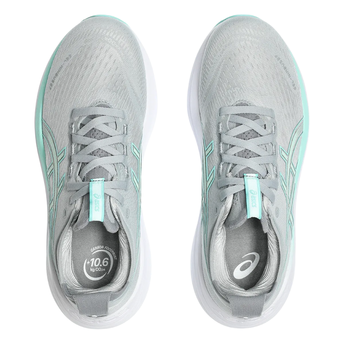 Asics Gel Nimbus 27 Piedmont Grau - Leuchtendes Minzgrün