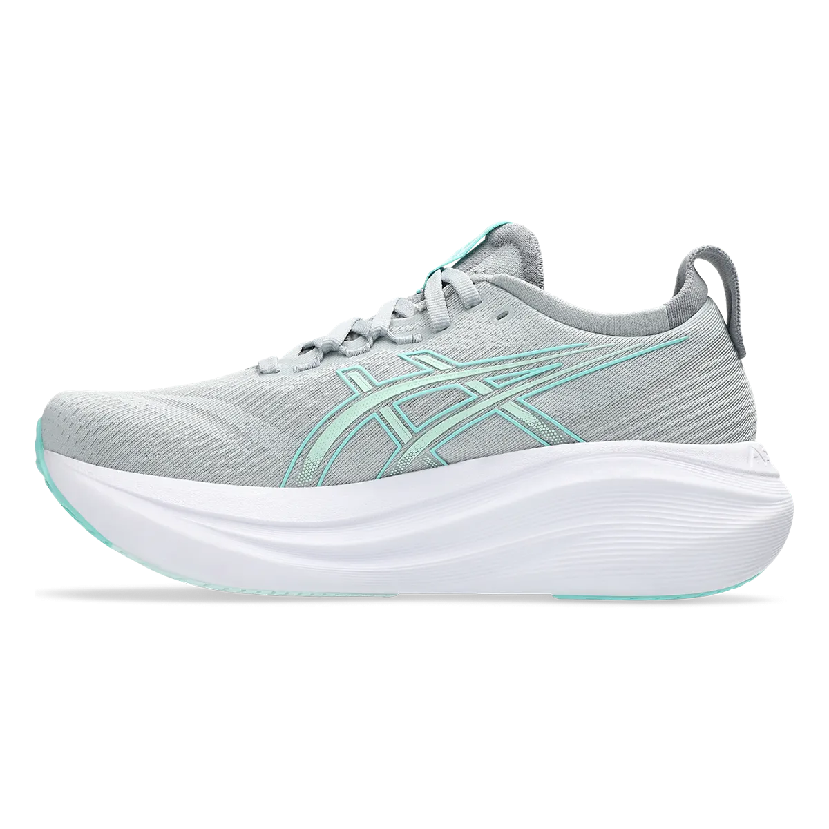 Asics Gel Nimbus 27 Piedmont Grau - Leuchtendes Minzgrün