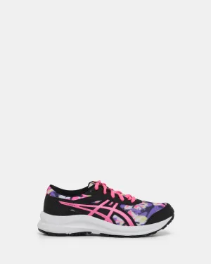 Asics Kinder-Schuhe Contend 8 Grundschule Schwarz/Knallrosa Druck