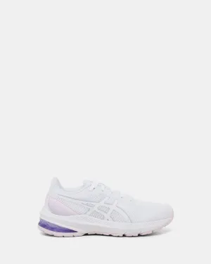 Asics Kinder-Schuhe GT-1000 12 Grundschule Weiß/Verblasstes Asche-Gestein