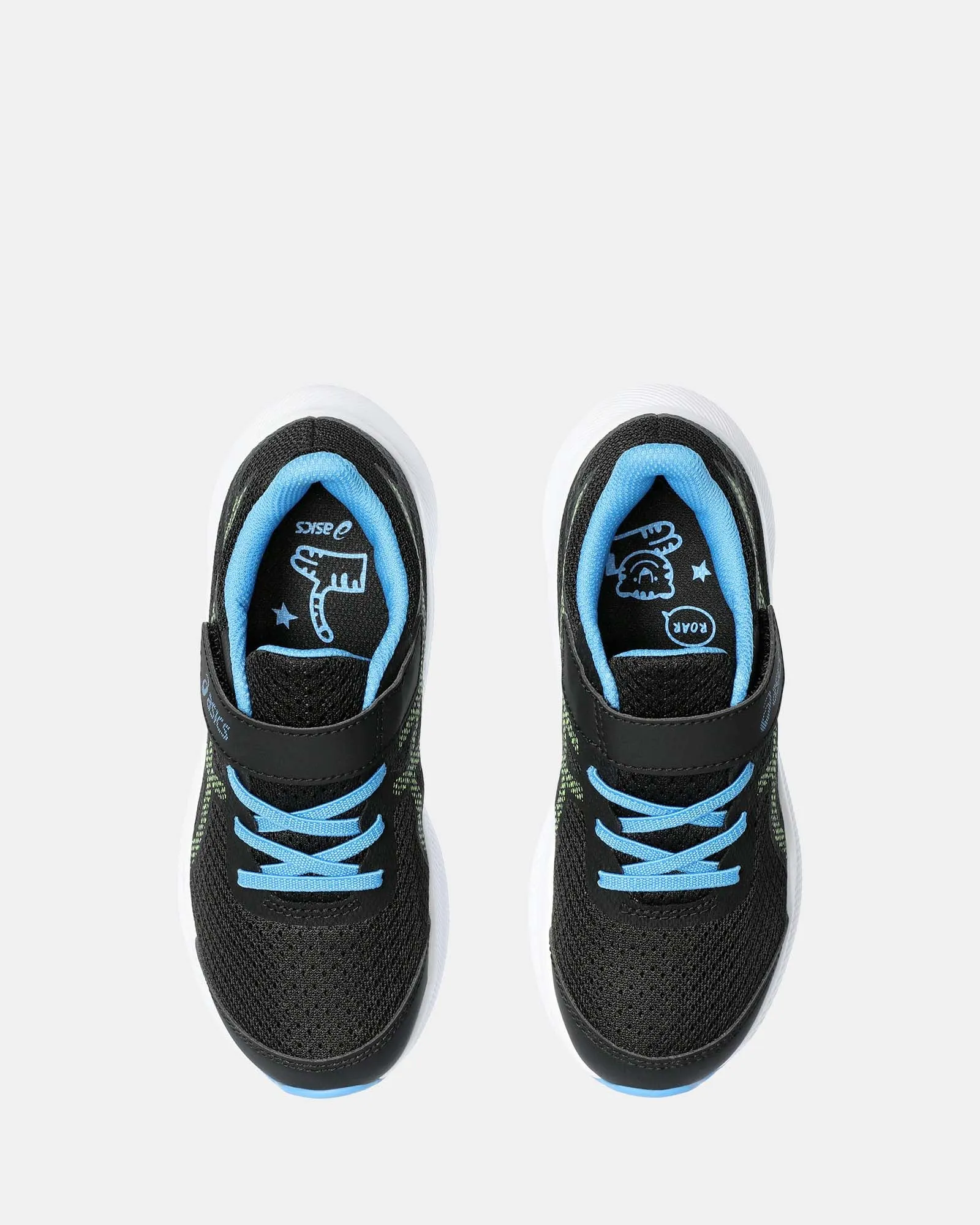 Asics Kinderschuhe Patriot 13 Vorschule Schwarz/Leuchtendes Limettengrün