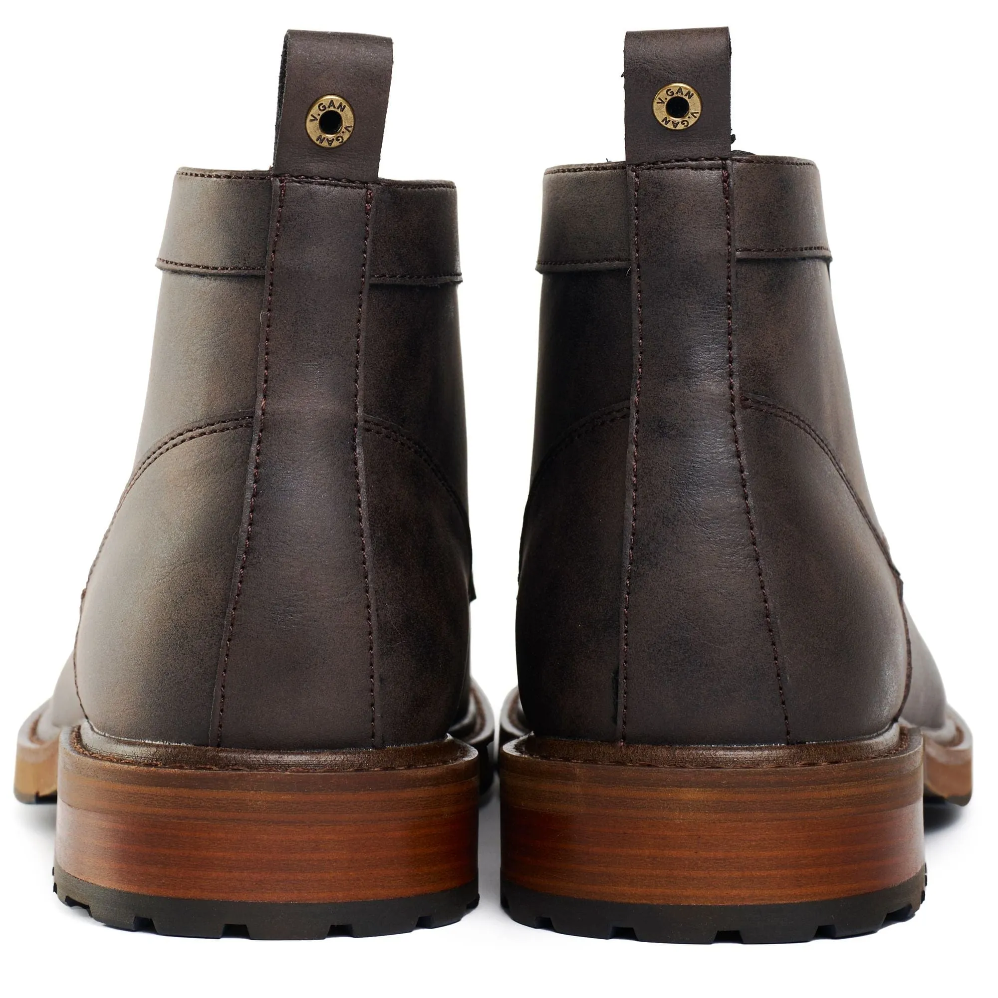 Aspar Herren Chukka-Stiefel aus veganem Leder | Braun