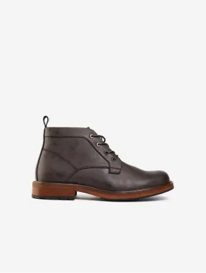 Aspar Herren Chukka-Stiefel aus veganem Leder | Braun
