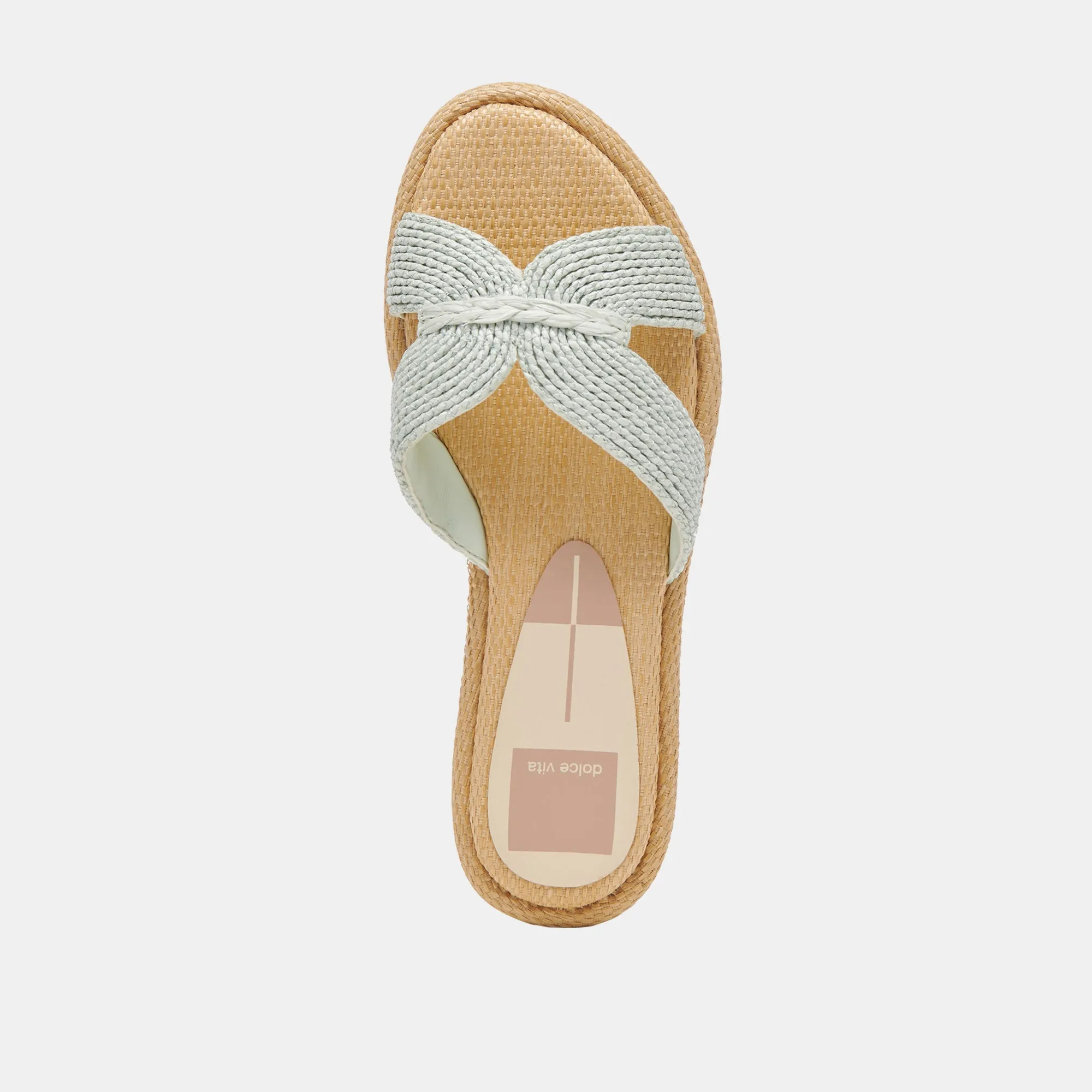 ATOMIC WEITE SANDALEN MINZ-RAFFIA