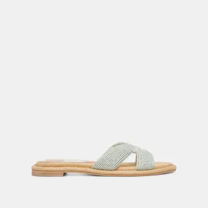 ATOMIC WEITE SANDALEN MINZ-RAFFIA