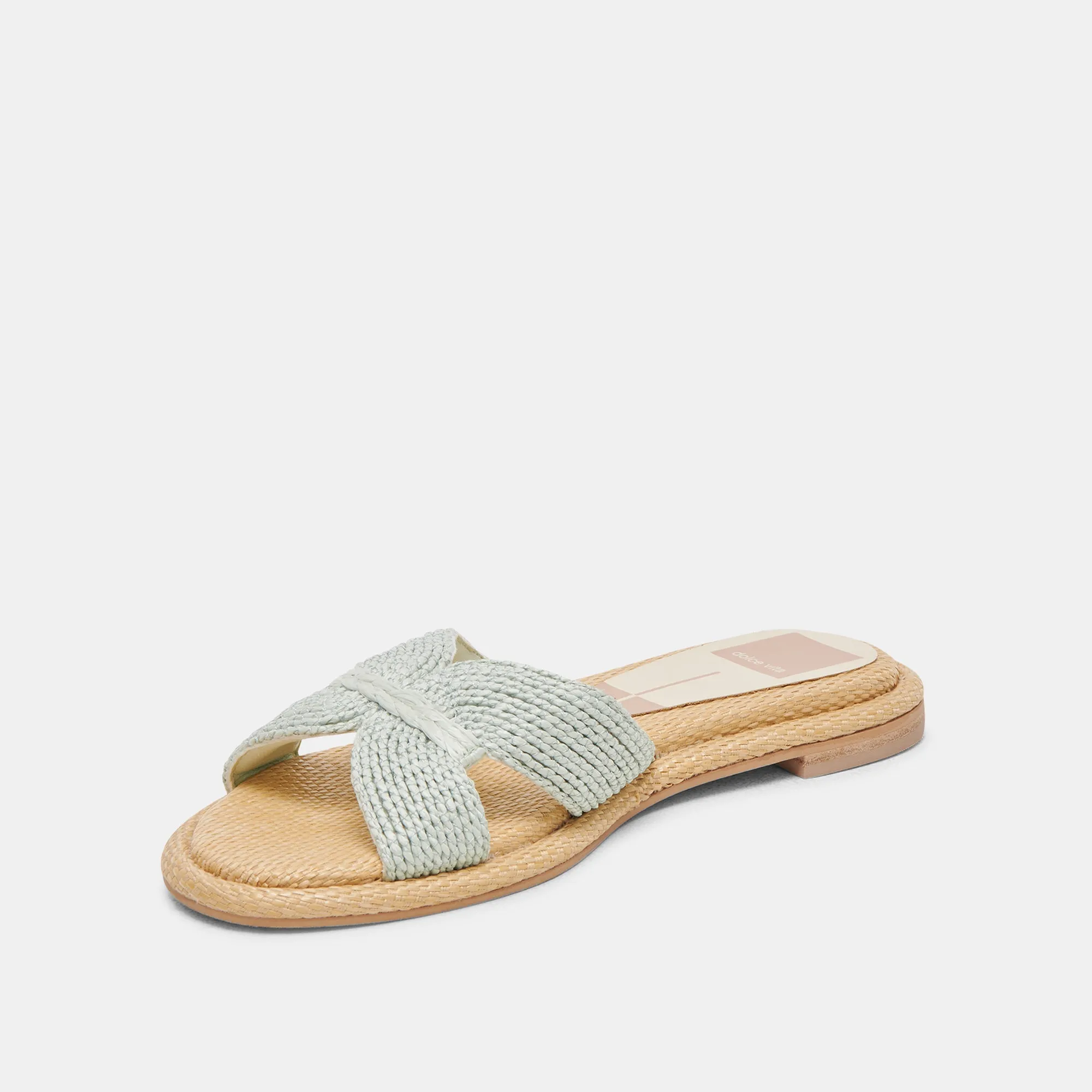 ATOMIC WEITE SANDALEN MINZ-RAFFIA