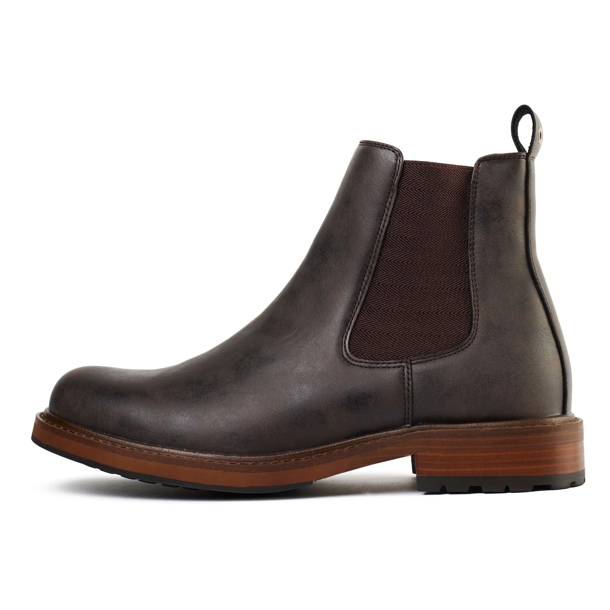 Auber Herren Chelsea-Stiefel aus veganem Leder | Braun