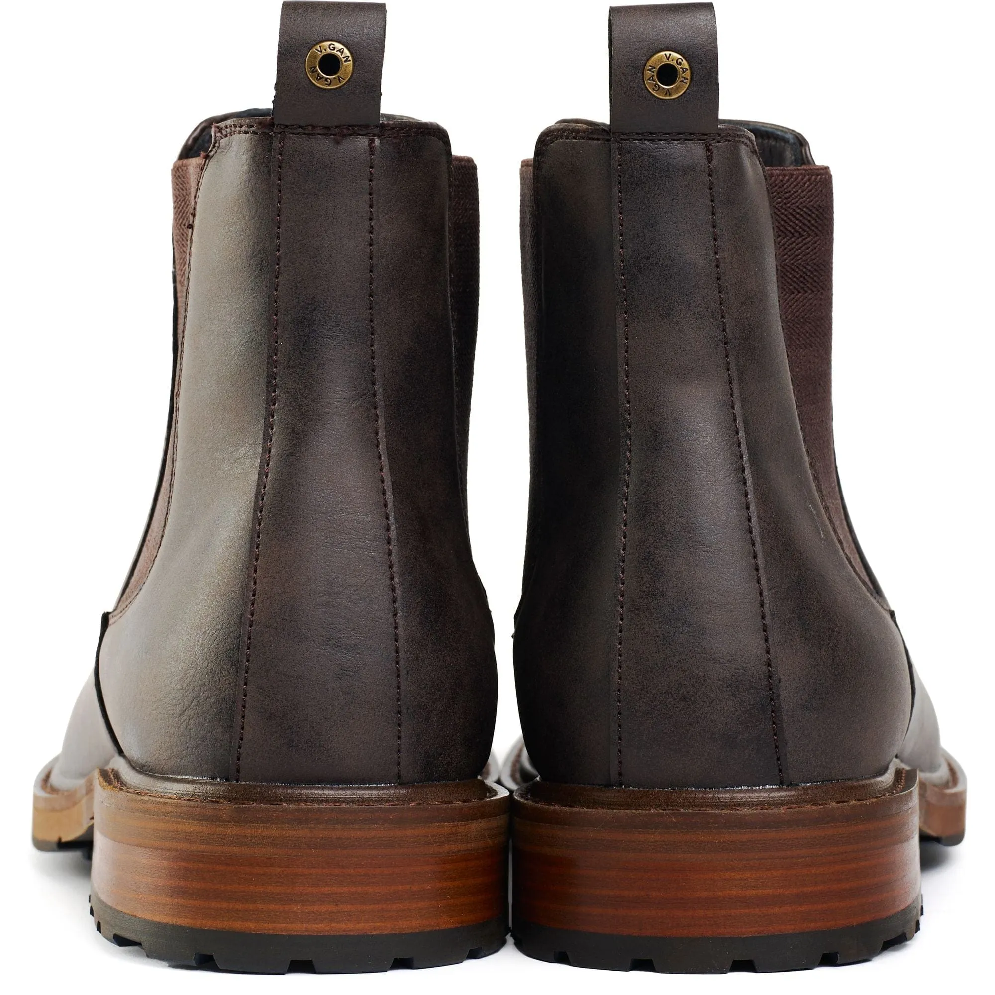 Auber Herren Chelsea-Stiefel aus veganem Leder | Braun