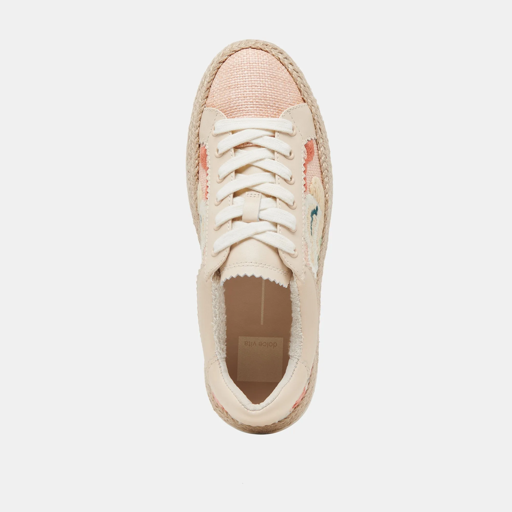 AZALIA SNEAKERS ROSA BLUMEN RAFFIA