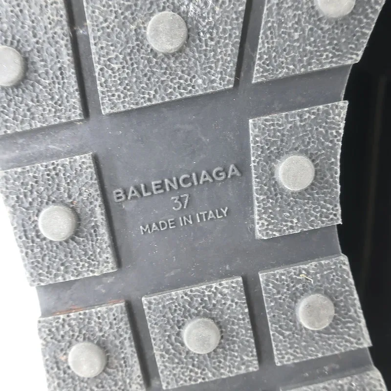 Balenciaga Race Runner Low Top Sneakers Schwarz Neopren & Lackleder Größe 37