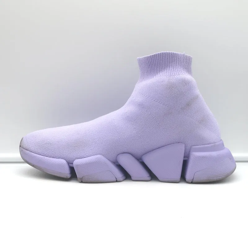 Balenciaga Speed 2.0 Sock-Sneaker in Lila Stretch-Strick Größte 9