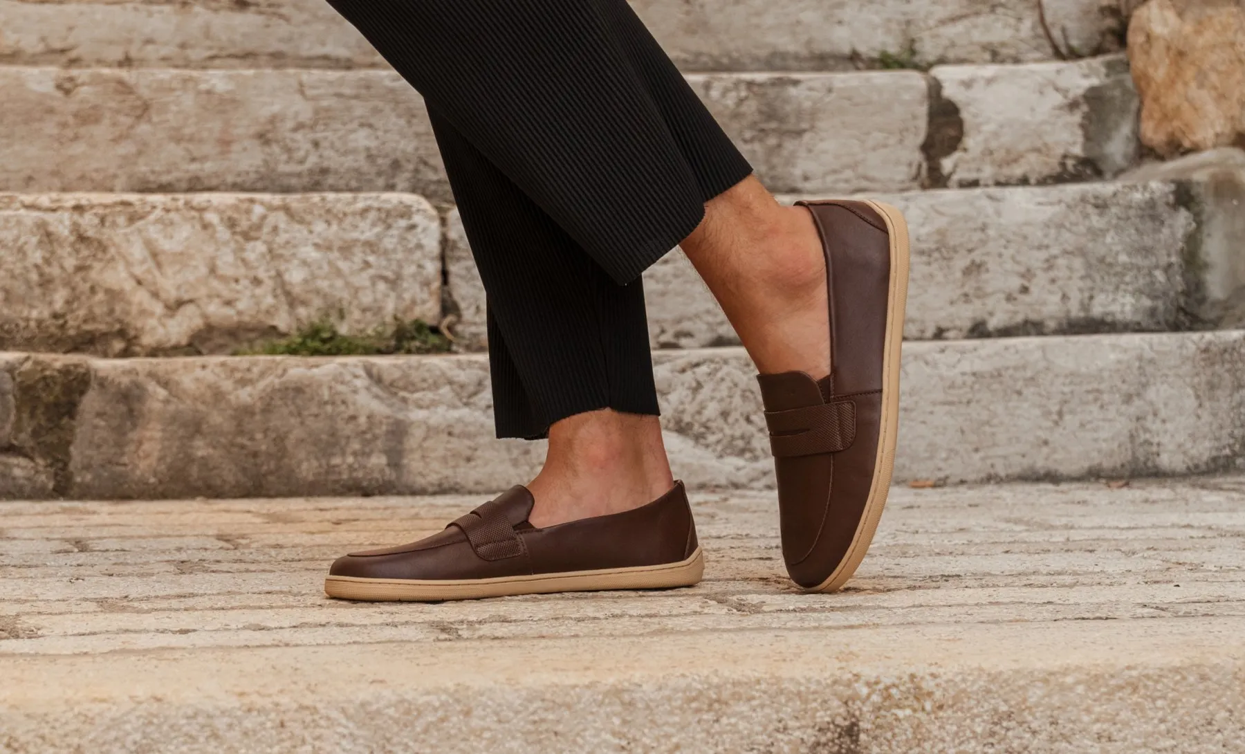 Barfuß-Mokassins Be Lenka Buena - Dunkelbraun & Beige (UNISEX) Schuhe_Be Lenka_Schuhwerk